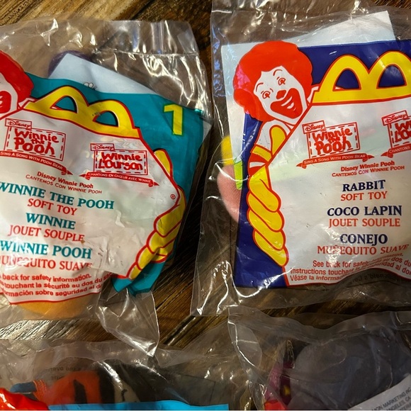 NWT NIP 1999 Winnie the Pooh Mcdonald’s happy meal toys Set of 4 Vintage - Picture 2 of 5